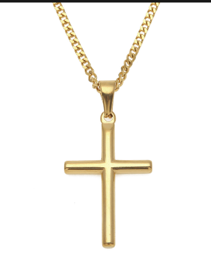 Luxury 316L Stainless Steel Cross Pendant Necklace