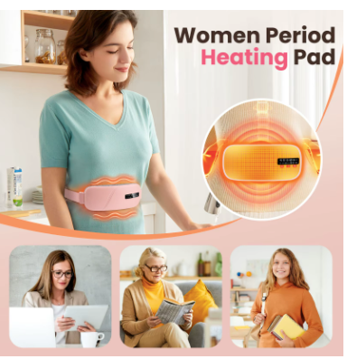 5 Modes Electric Heating Vibration Waist Massage Belt Smart Warm Palace Women Menstrual Heating Pad for Cramps Period Relief